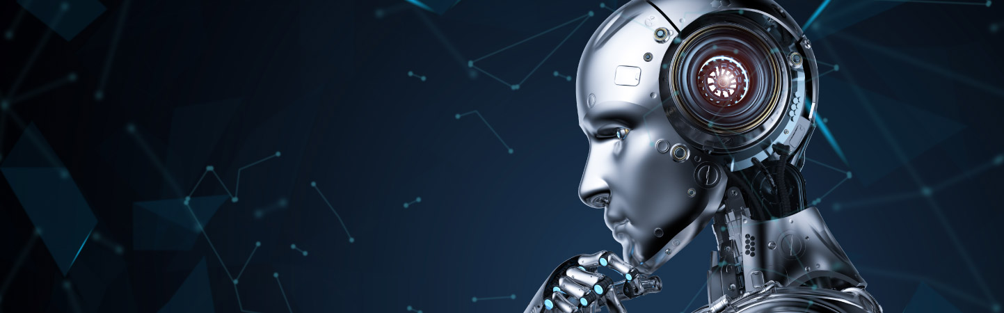 Photo of AI Robot thinking