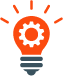 Innovation icon. Symbol of a light bulb.